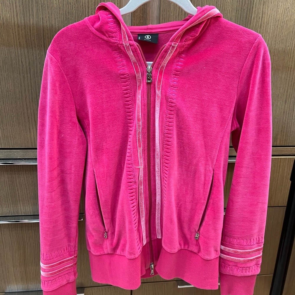 Bogner velvet zip up jacket